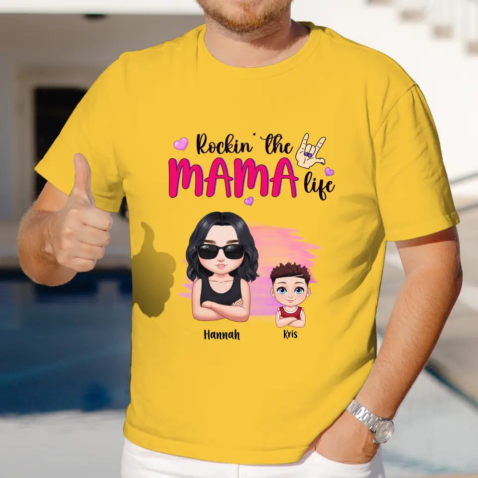 Rockin' The Mama Life - Custom Name - Personalized Gifts For Mom - Sweater