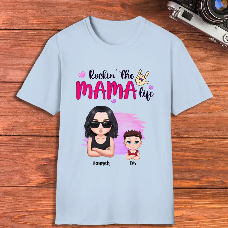 Rockin' The Mama Life - Custom Name - Personalized Gifts For Mom - Sweater