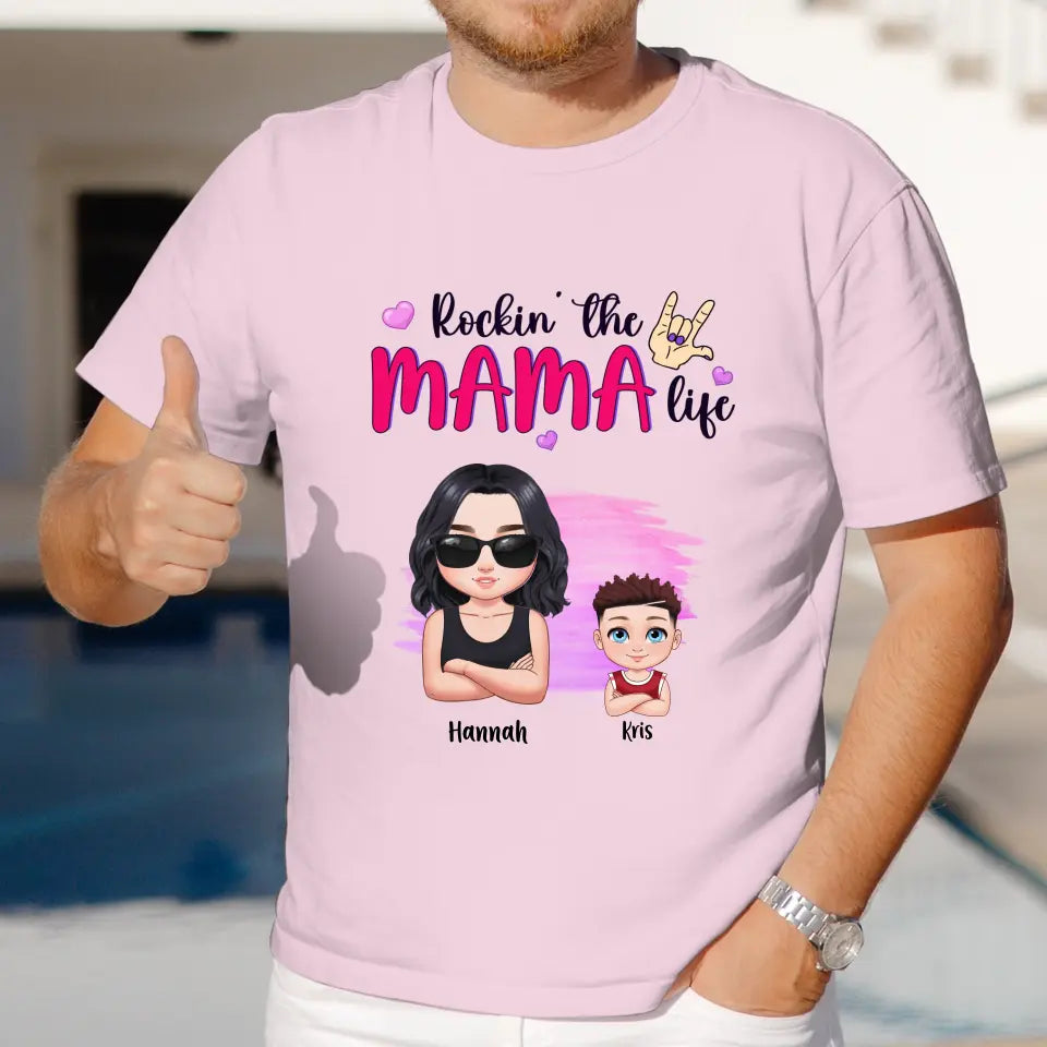 Rockin' The Mama Life - Custom Name - Personalized Gifts For Mom - Sweater