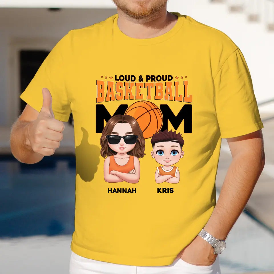 Basketball Mom - Custom Name - Personalized Gifts For Mom - T-Shirt