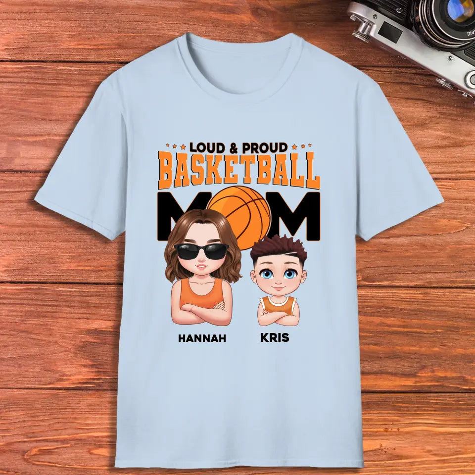 Basketball Mom - Custom Name - Personalized Gifts For Mom - T-Shirt