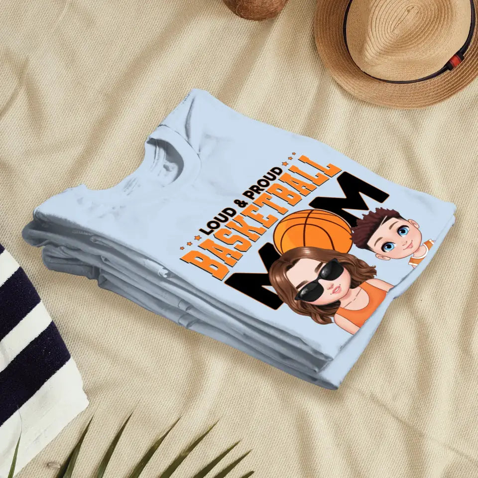 Basketball Mom - Custom Name - Personalized Gifts For Mom - T-Shirt