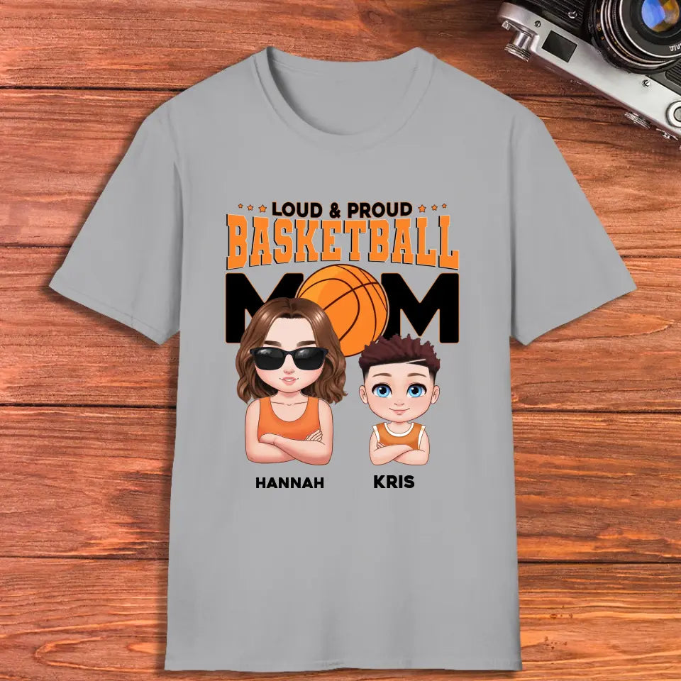 Basketball Mom - Custom Name - Personalized Gifts For Mom - T-Shirt