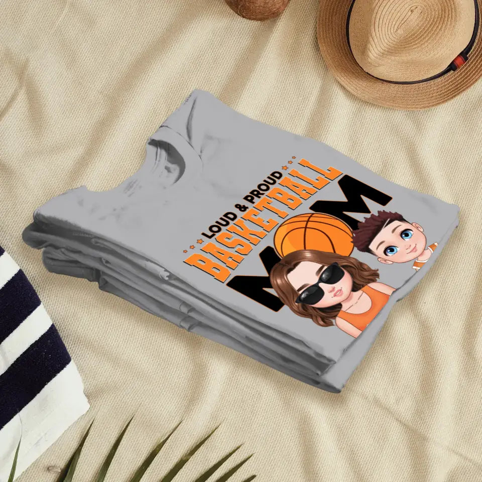 Basketball Mom - Custom Name - Personalized Gifts For Mom - T-Shirt