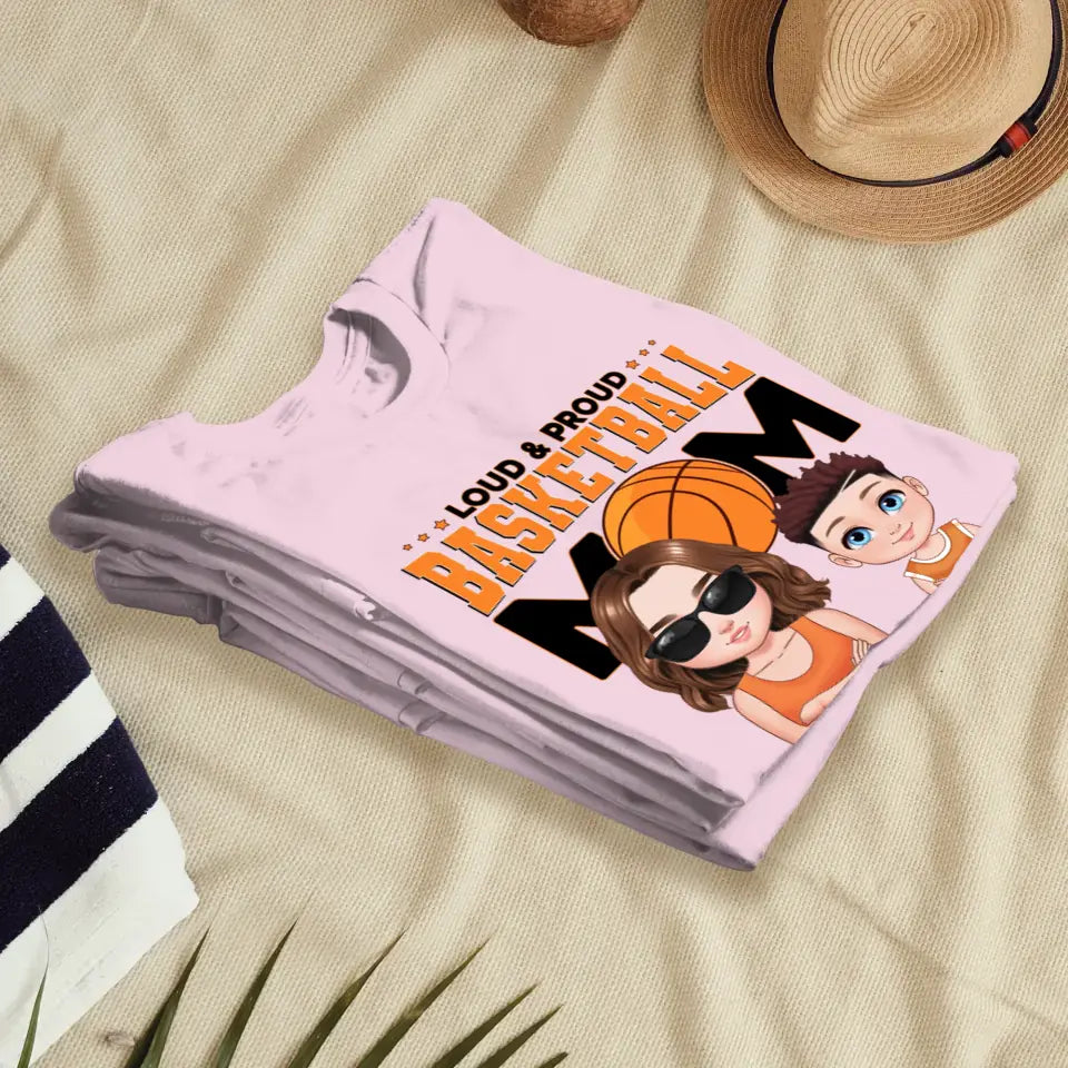 Basketball Mom - Custom Name - Personalized Gifts For Mom - T-Shirt