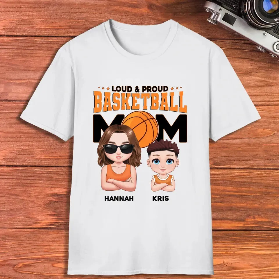 Basketball Mom - Custom Name - Personalized Gifts For Mom - T-Shirt