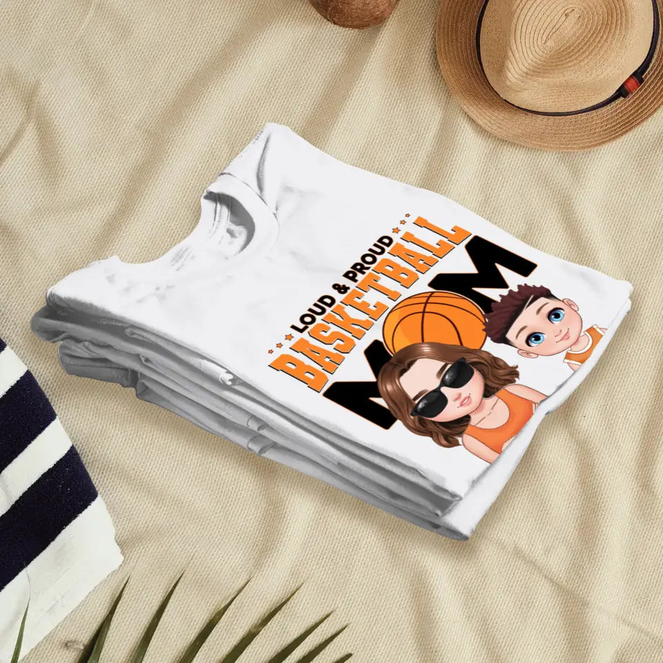 Basketball Mom - Custom Name - Personalized Gifts For Mom - T-Shirt