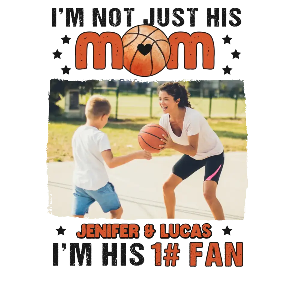 I'm Not Just His Mom  - Custom Photo - Personalized Gifts For Mom - T-Shirt