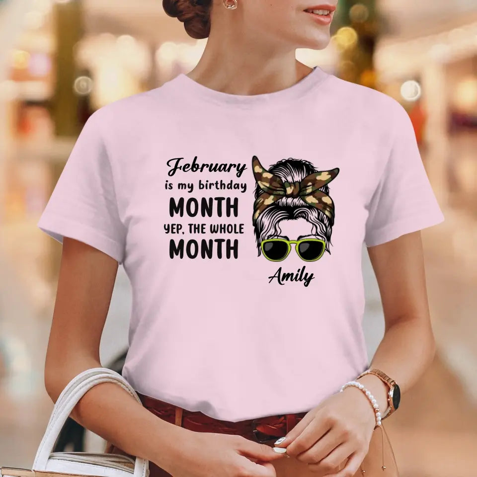 My Birthday Month  - Custom Month - Personalized Gifts For Mom - T-Shirt