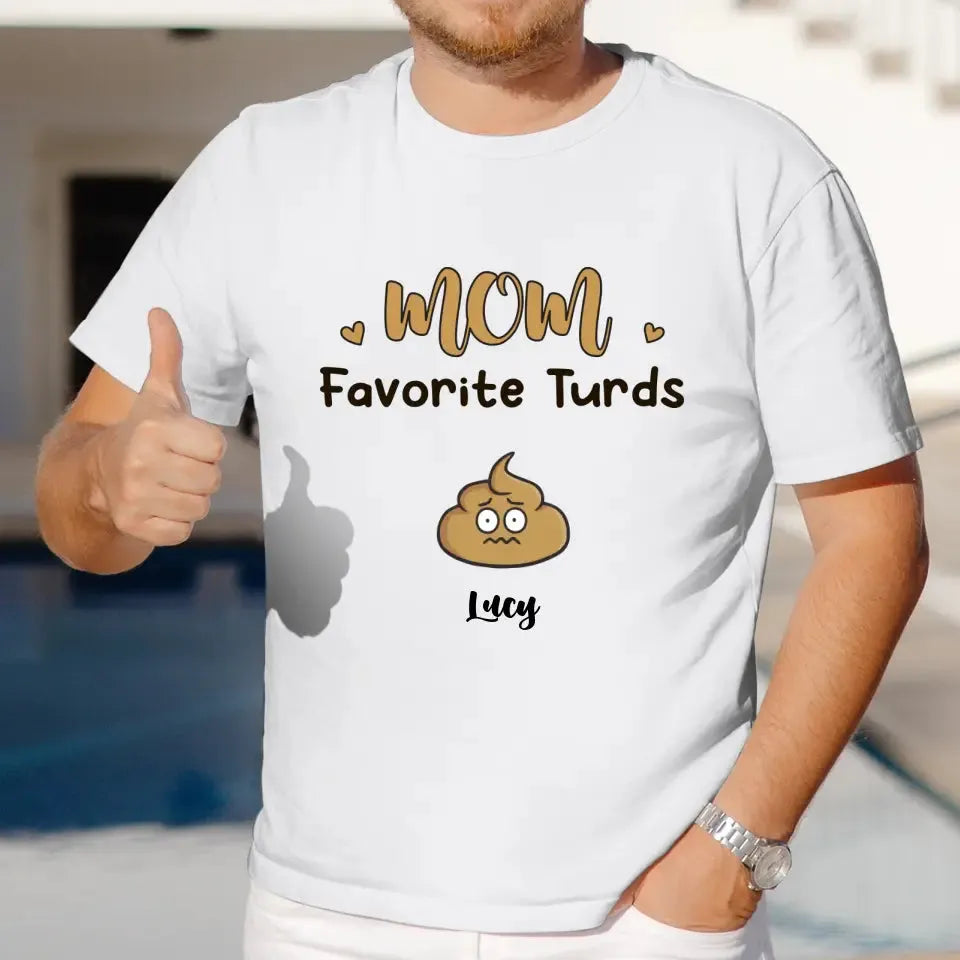 Mom Favorite Turds  - Custom Name - Personalized Gifts For Mom - Sweater