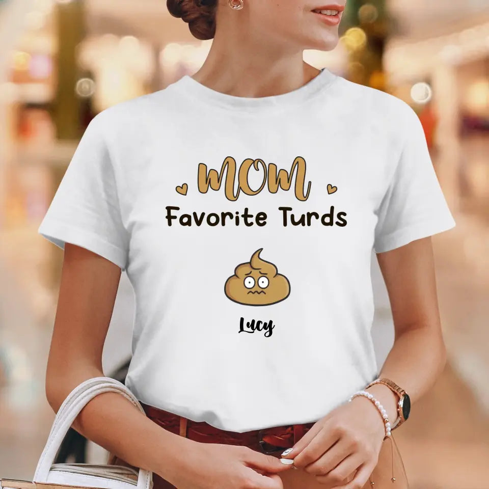 Mom Favorite Turds  - Custom Name - Personalized Gifts For Mom - Sweater