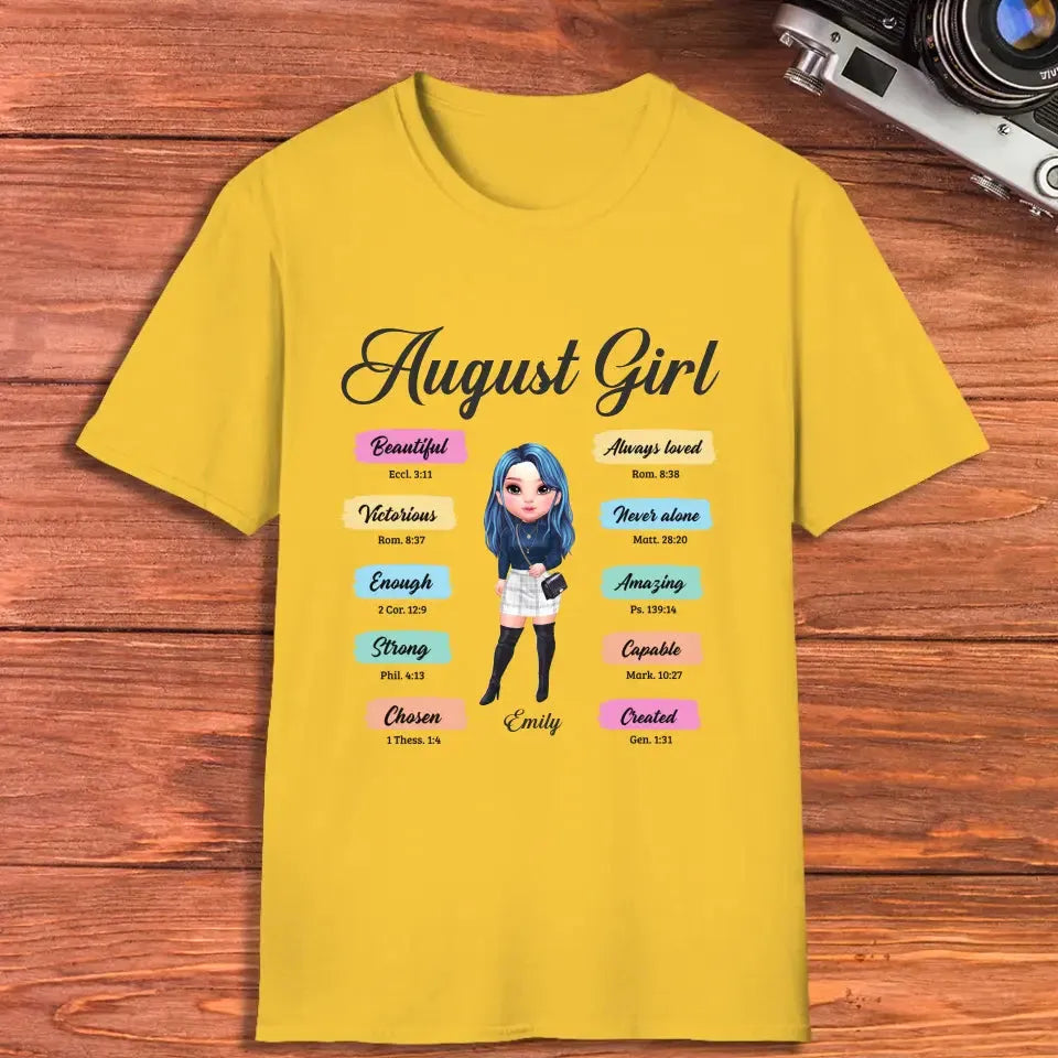 Queens Are Born - Custom Month - Personalized Gifts For Her - T-Shirt