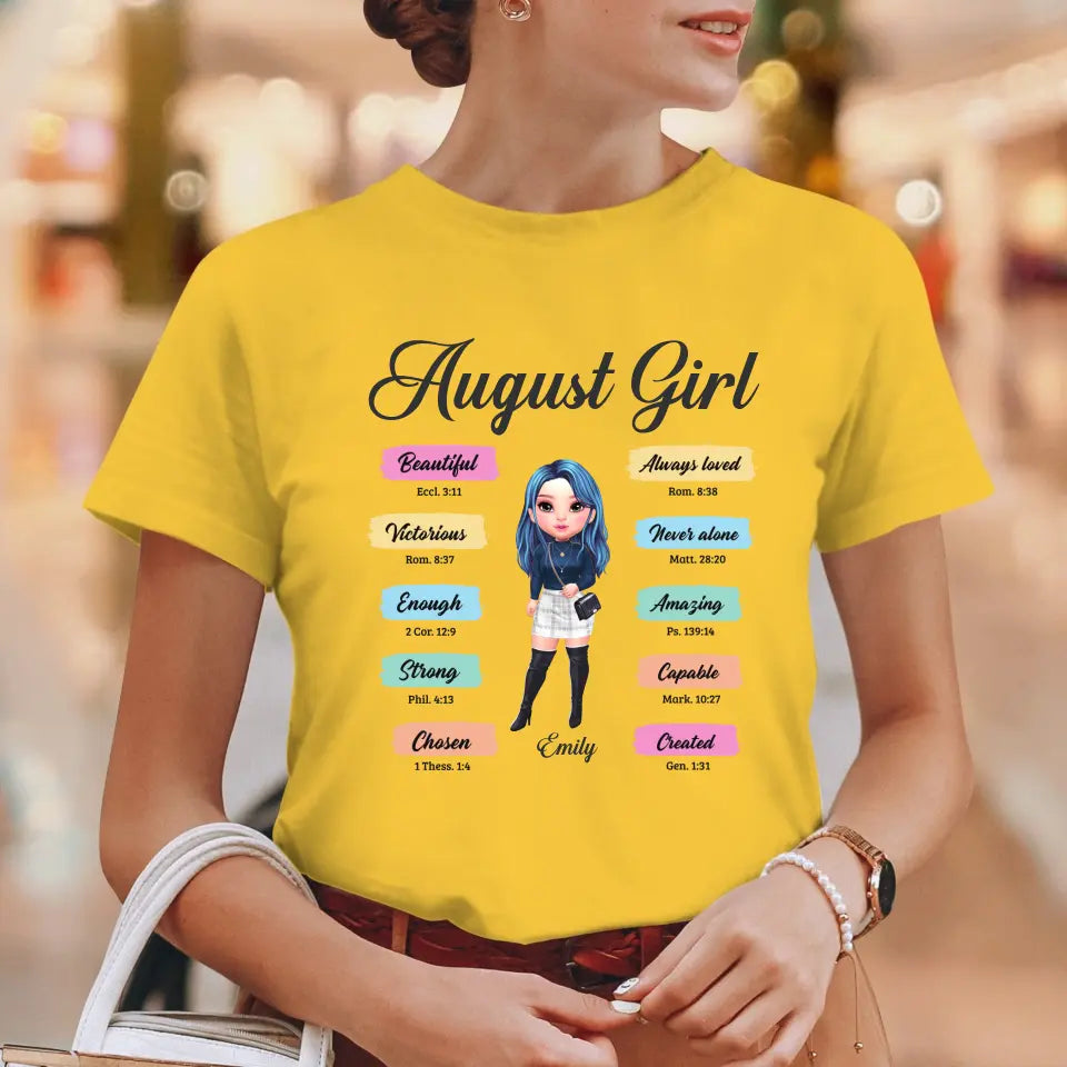 Queens Are Born - Custom Month - Personalized Gifts For Her - T-Shirt