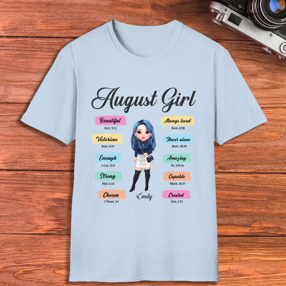 Queens Are Born - Custom Month - Personalized Gifts For Her - T-Shirt