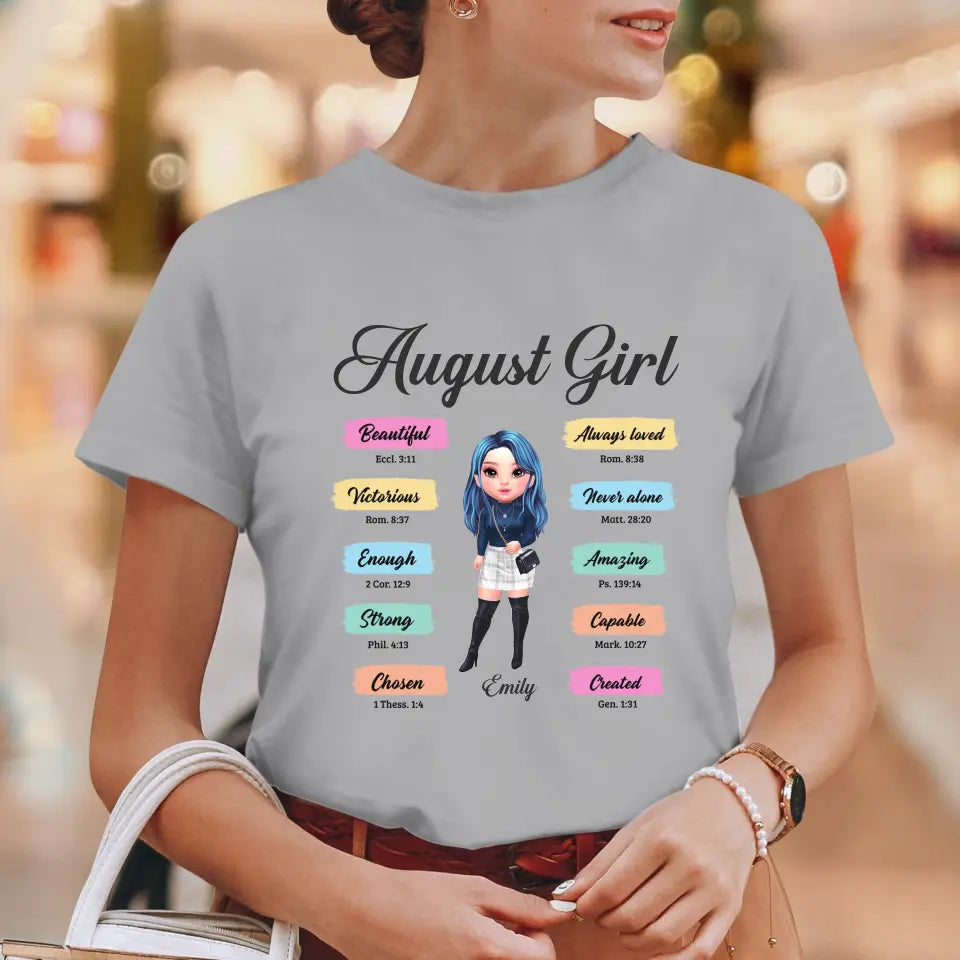 Queens Are Born - Custom Month - Personalized Gifts For Her - T-Shirt