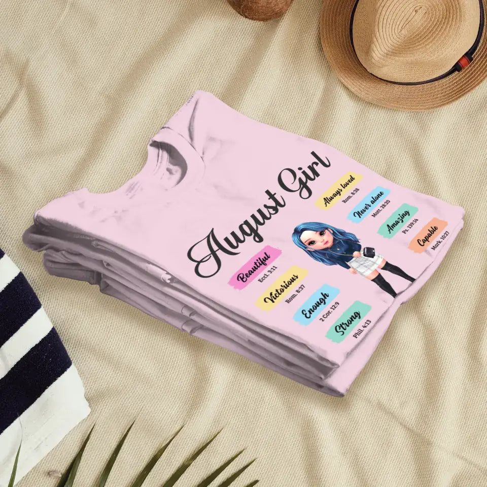 Queens Are Born - Custom Month - Personalized Gifts For Her - T-Shirt