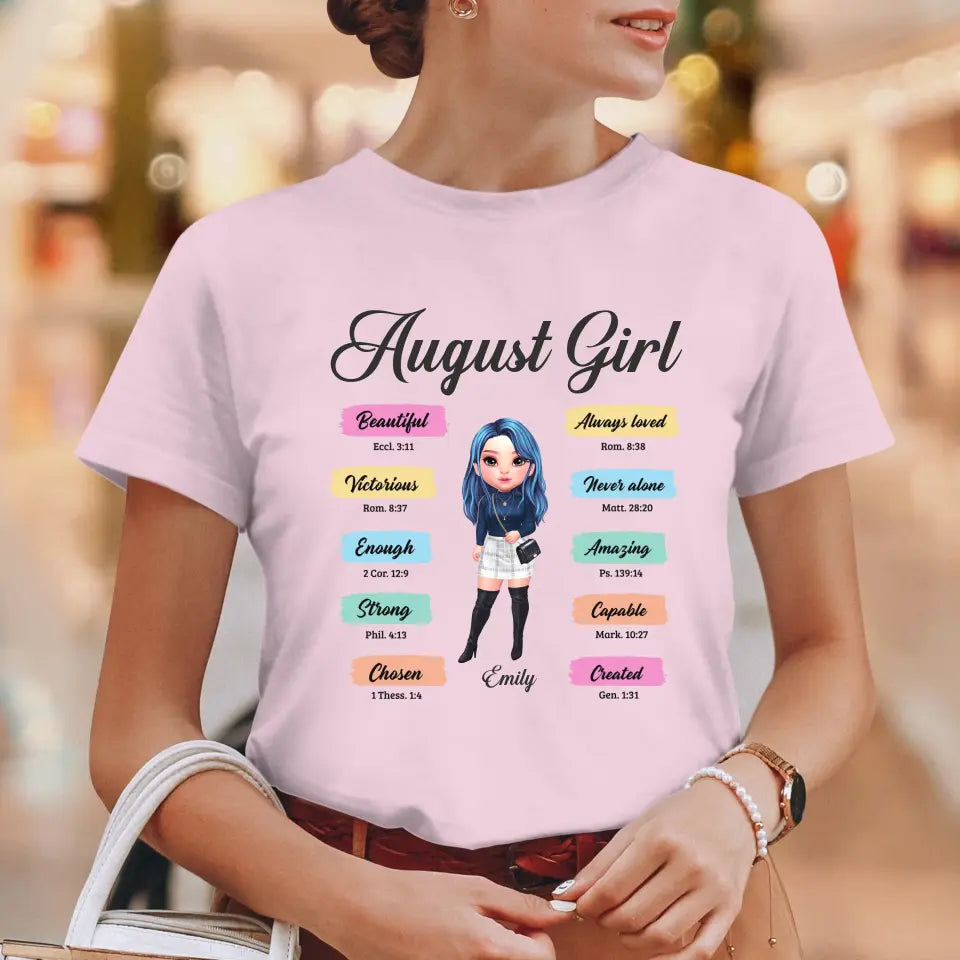 Queens Are Born - Custom Month - Personalized Gifts For Her - T-Shirt