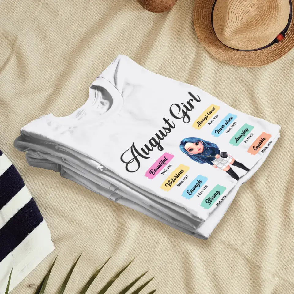Queens Are Born - Custom Month - Personalized Gifts For Her - T-Shirt