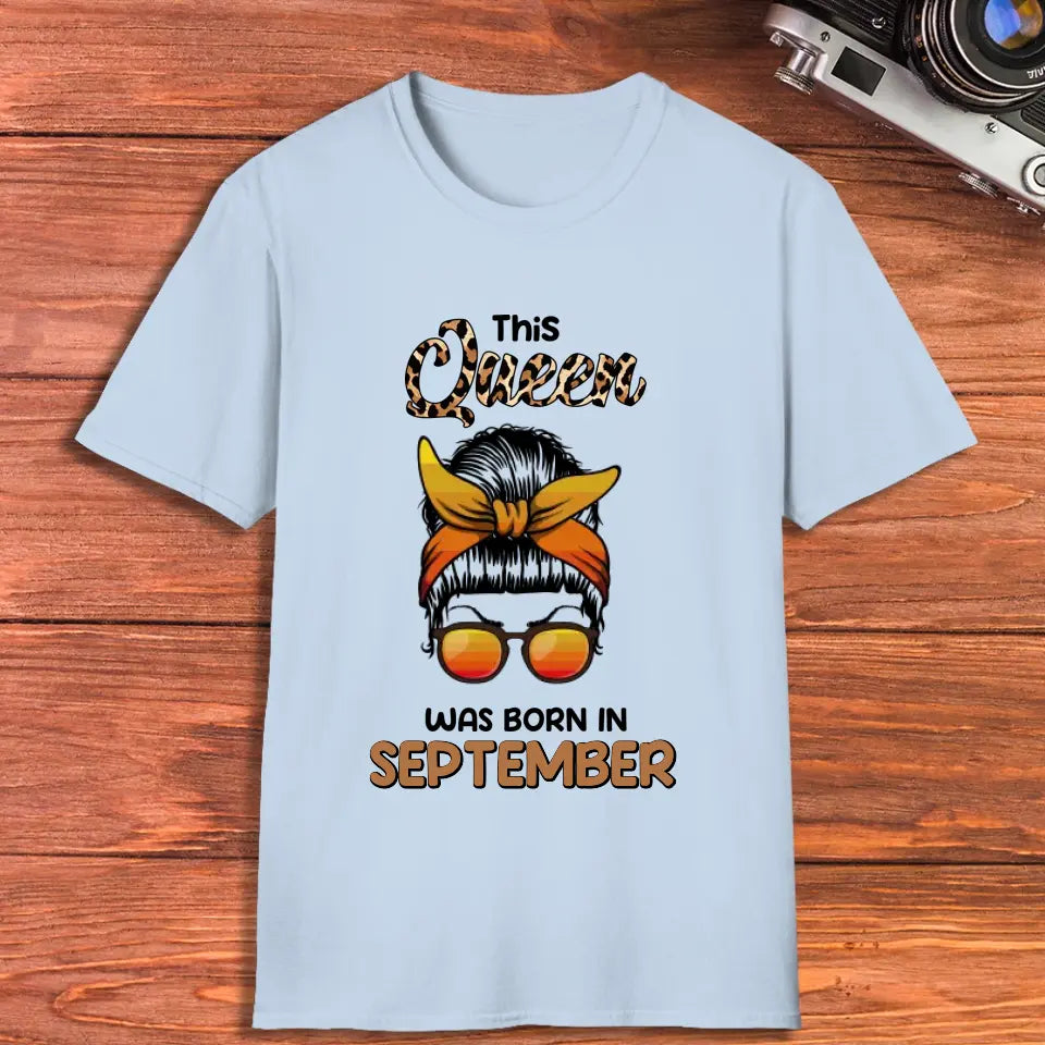 This Queen Was Born in September - Custom Month - Personalized Gifts For Her - Sweater