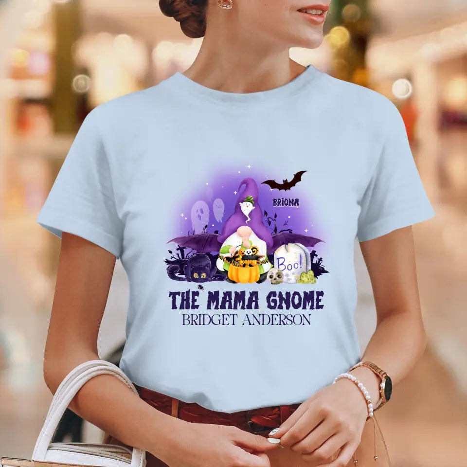 The Mama Gnome - Custom Name - Personalized Gifts For Mom - T-Shirt