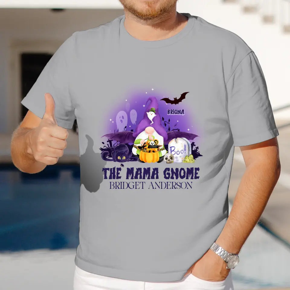 The Mama Gnome - Custom Name - Personalized Gifts For Mom - T-Shirt