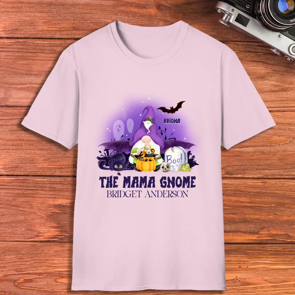 The Mama Gnome - Custom Name - Personalized Gifts For Mom - T-Shirt