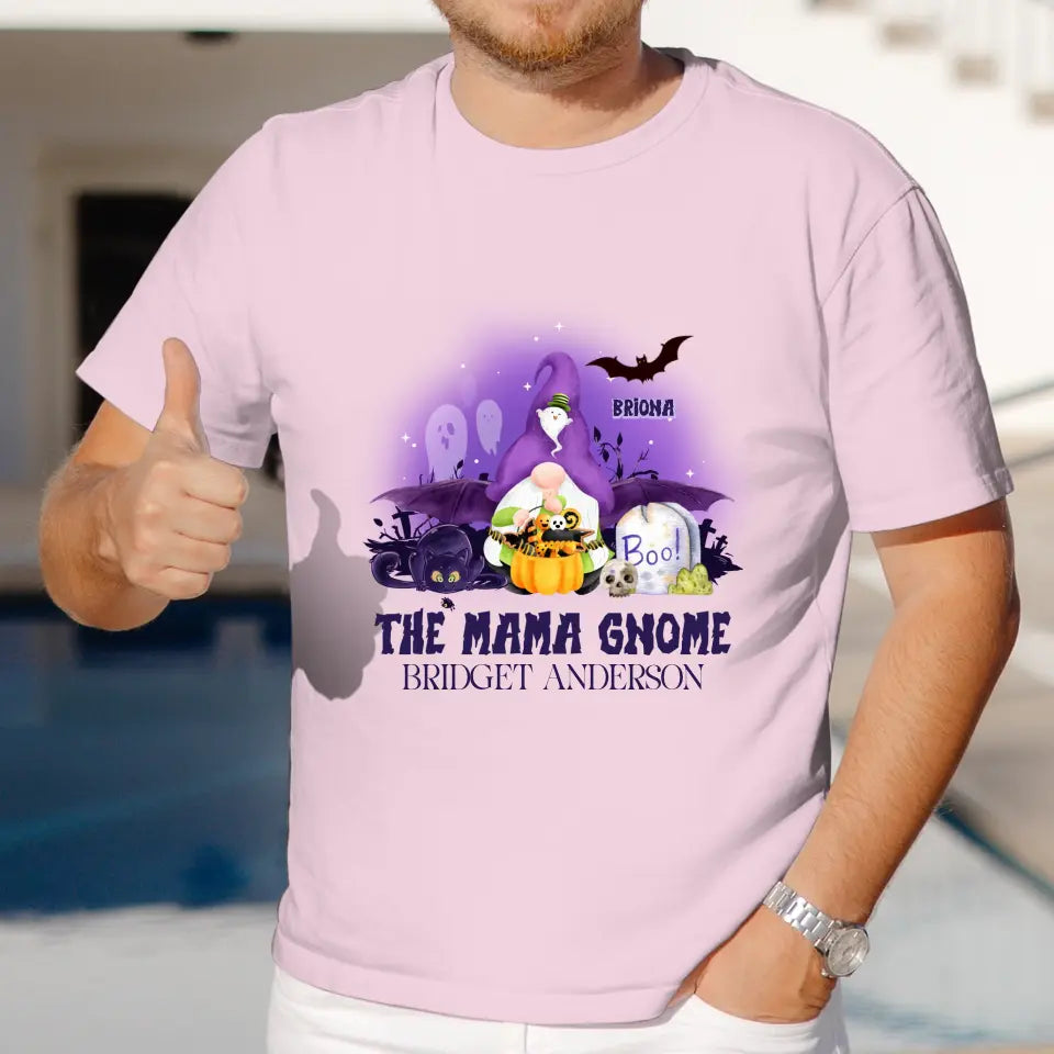 The Mama Gnome - Custom Name - Personalized Gifts For Mom - T-Shirt