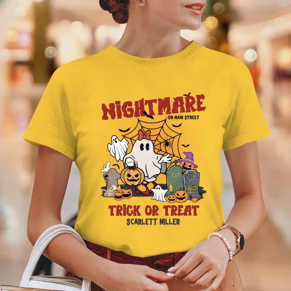 Nightmare On Main Street - Custom Name - Personalized Gifts For Mom - T-Shirt