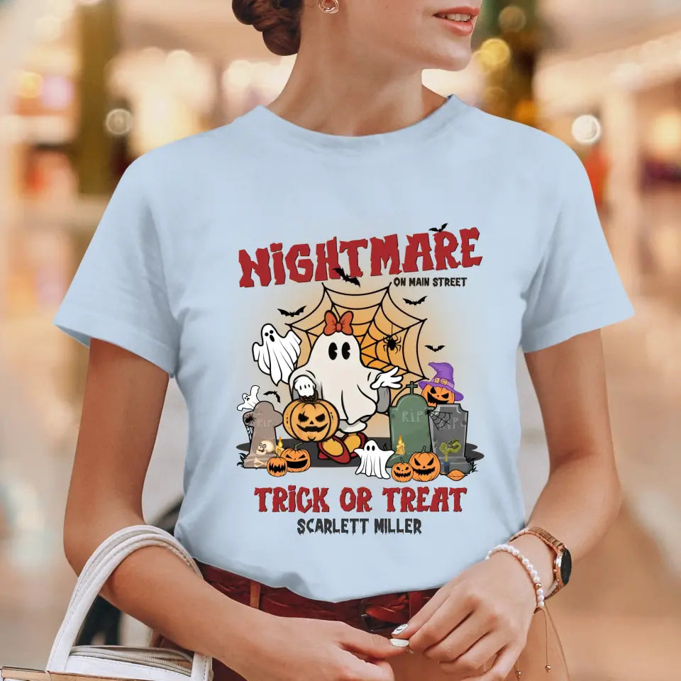 Nightmare On Main Street - Custom Name - Personalized Gifts For Mom - T-Shirt