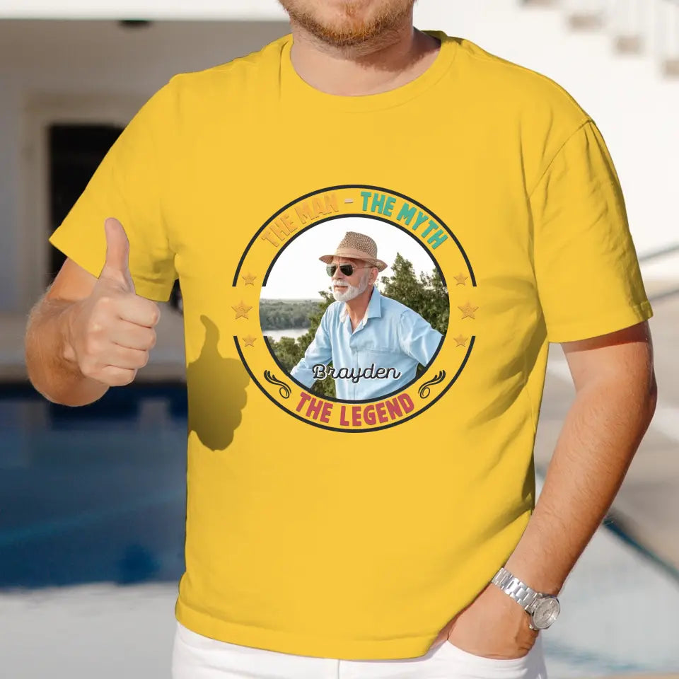 The Man Has Retired- Custom Photo - Personalized Gifts For Dad - T-Shirt