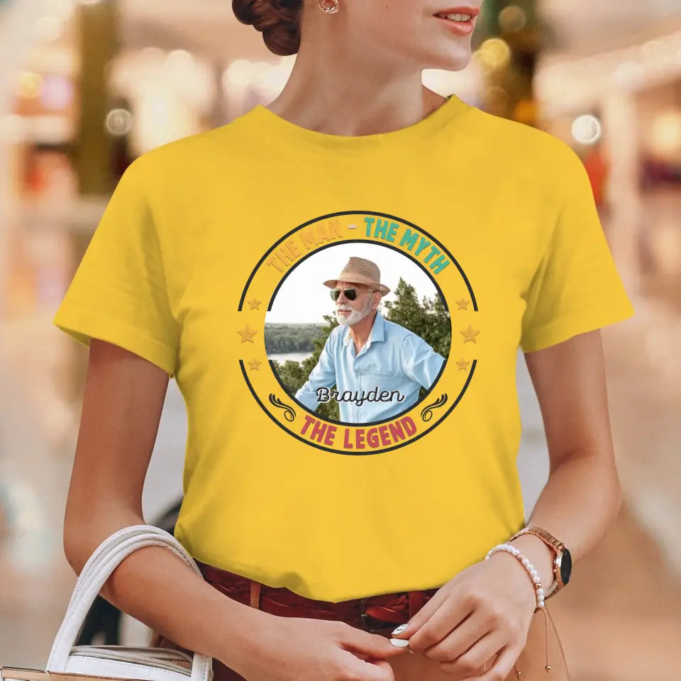 The Man Has Retired- Custom Photo - Personalized Gifts For Dad - T-Shirt