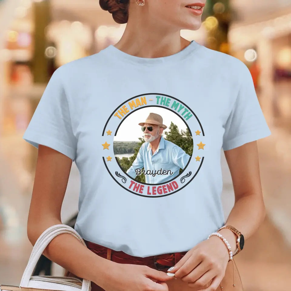 The Man Has Retired- Custom Photo - Personalized Gifts For Dad - T-Shirt