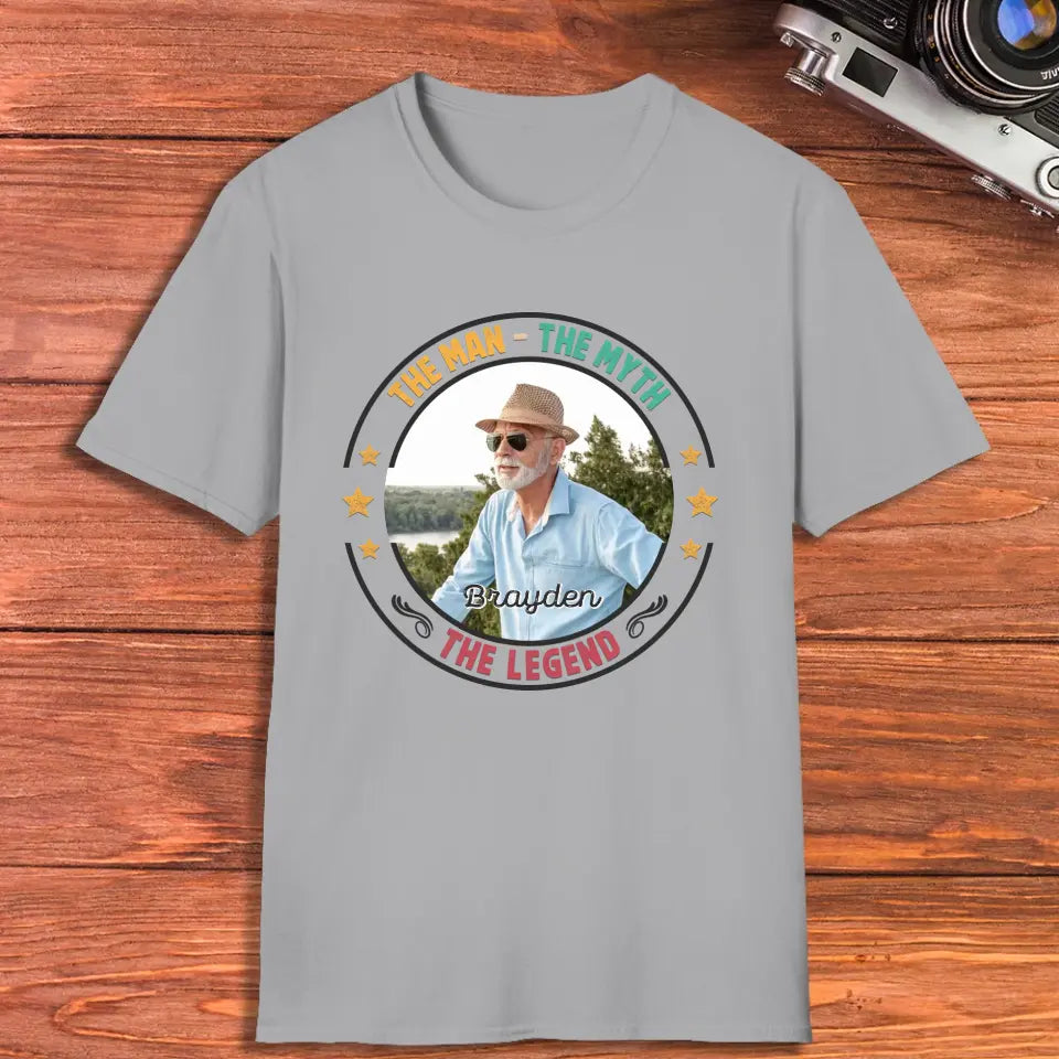 The Man Has Retired- Custom Photo - Personalized Gifts For Dad - T-Shirt