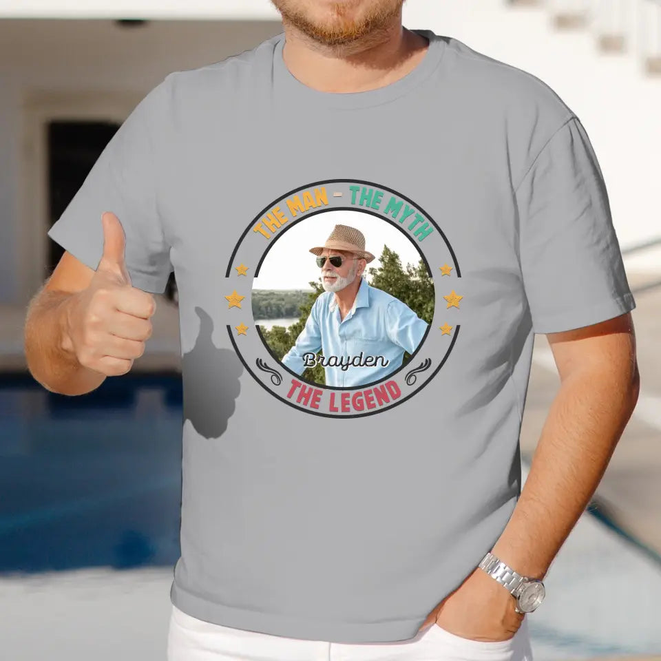 The Man Has Retired- Custom Photo - Personalized Gifts For Dad - T-Shirt