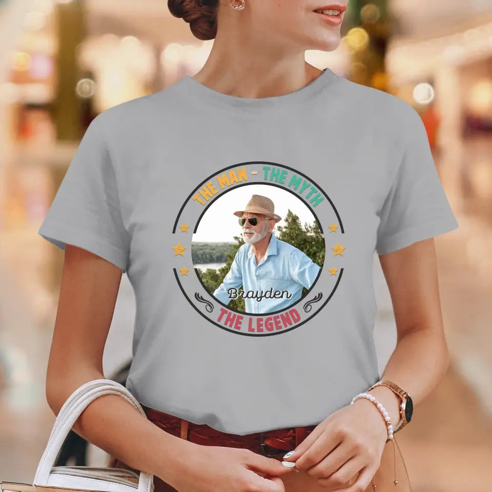 The Man Has Retired- Custom Photo - Personalized Gifts For Dad - T-Shirt