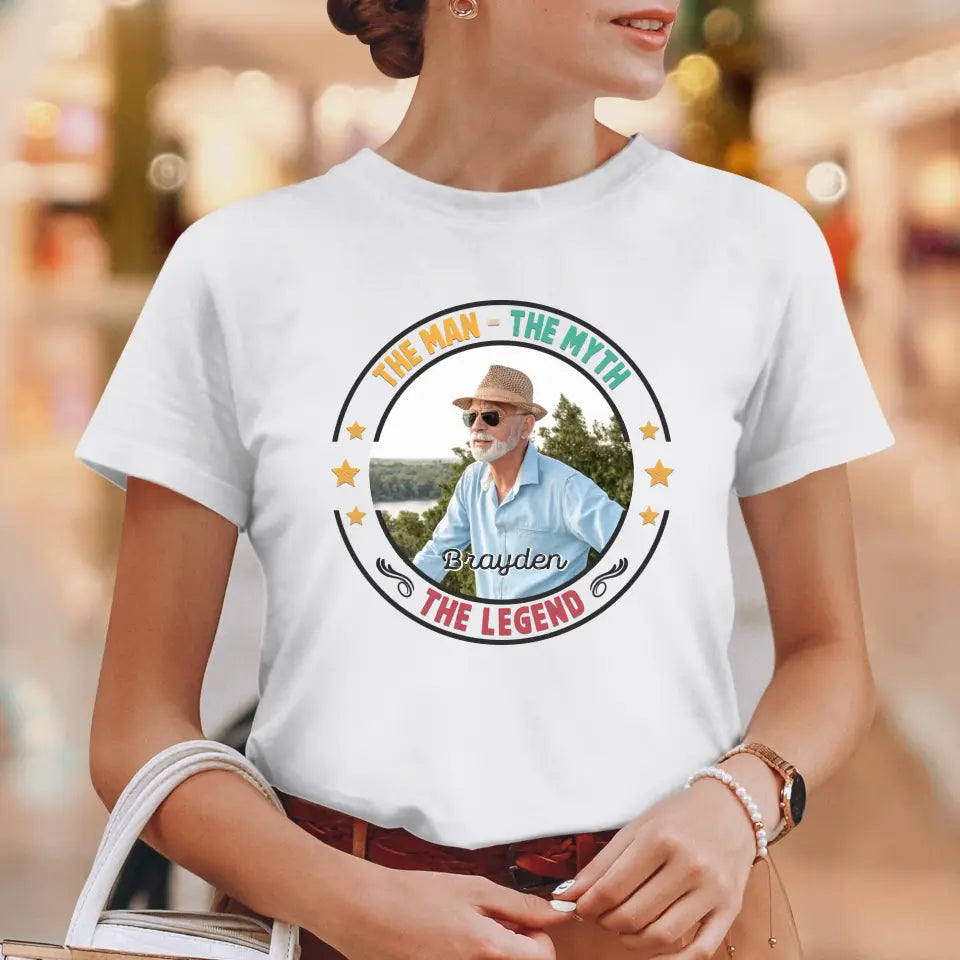 The Man Has Retired- Custom Photo - Personalized Gifts For Dad - T-Shirt