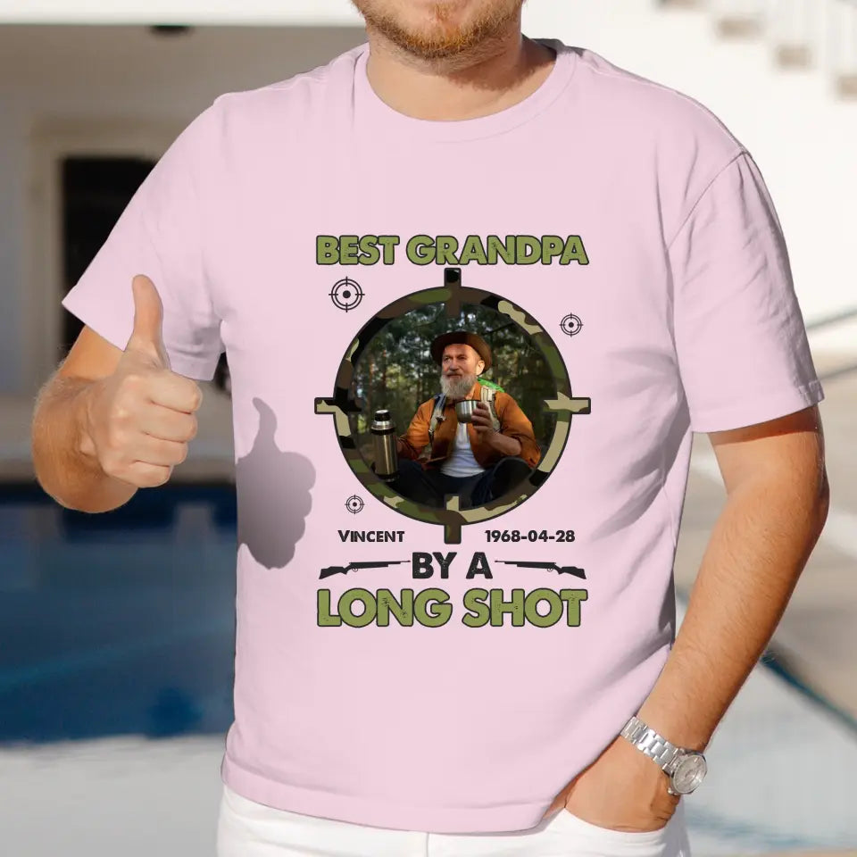 Best Grandpa By Long Shots - Custom Photo - Personalized Gifts For Grandpa - Hoodie