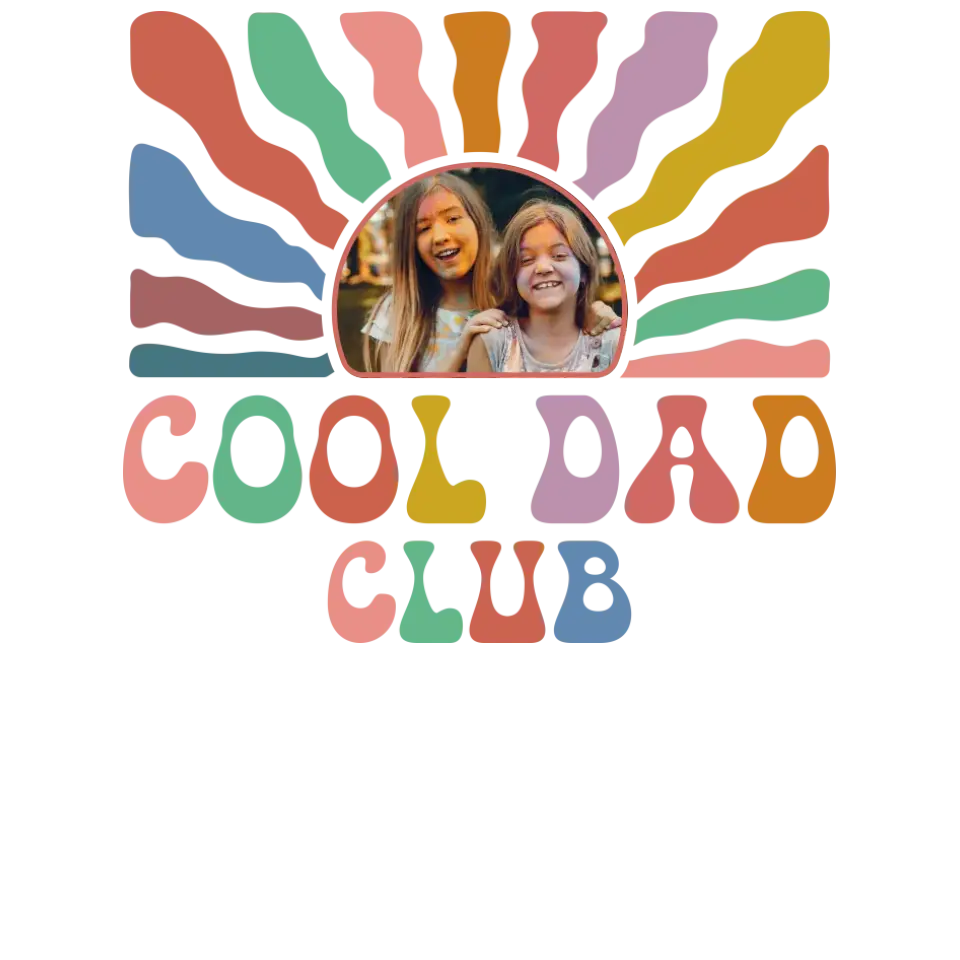 Cool Dad Club - Custom Photo - Personalized Gifts For Dad - T-Shirt