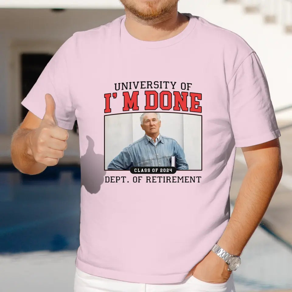 University Of I'm Done - Custom Photo - Personalized Gifts For Grandpa - Sweater