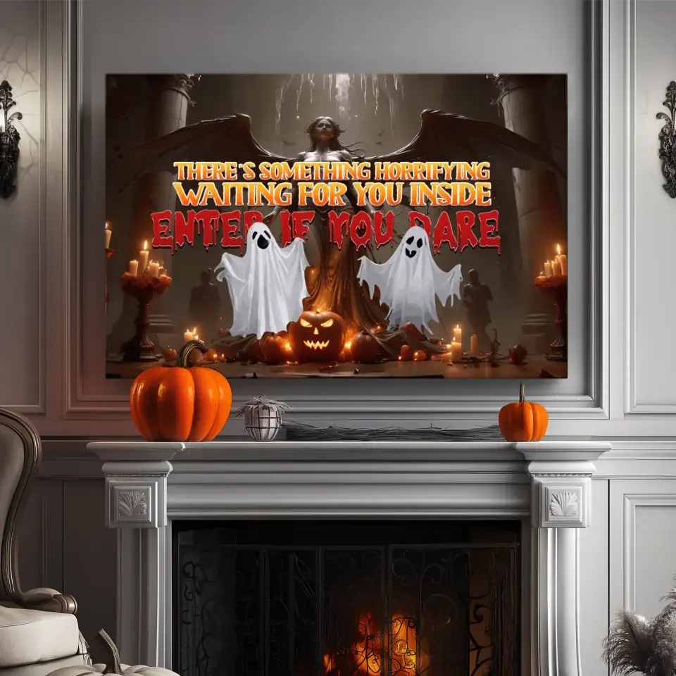 Enter If You Dare - Custom Ghost - Personalized Gifts For Family - Canvas Gallery Wraps