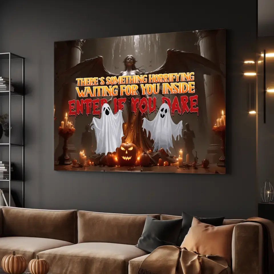 Enter If You Dare - Custom Ghost - Personalized Gifts For Family - Canvas Gallery Wraps