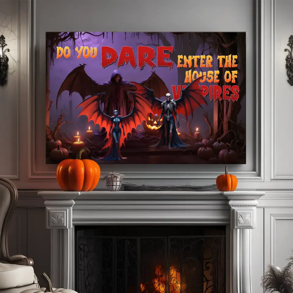 Do You Dare - Custom Vampire - Personalized Gifts For Family - Canvas Gallery Wraps