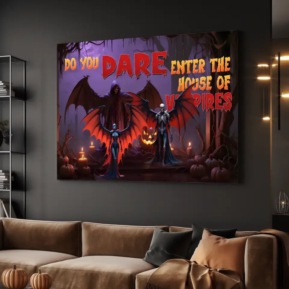 Do You Dare - Custom Vampire - Personalized Gifts For Family - Canvas Gallery Wraps