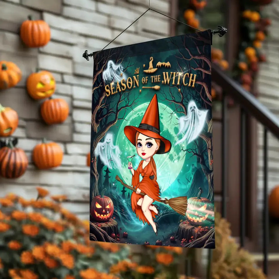 Season Of The Witch - Custom Character - Personalized Gifts For Mom - Garden Banner