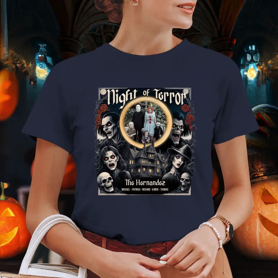 Night Of Terror - Custom Photo - Personalized Gifts For Family - T-shirt