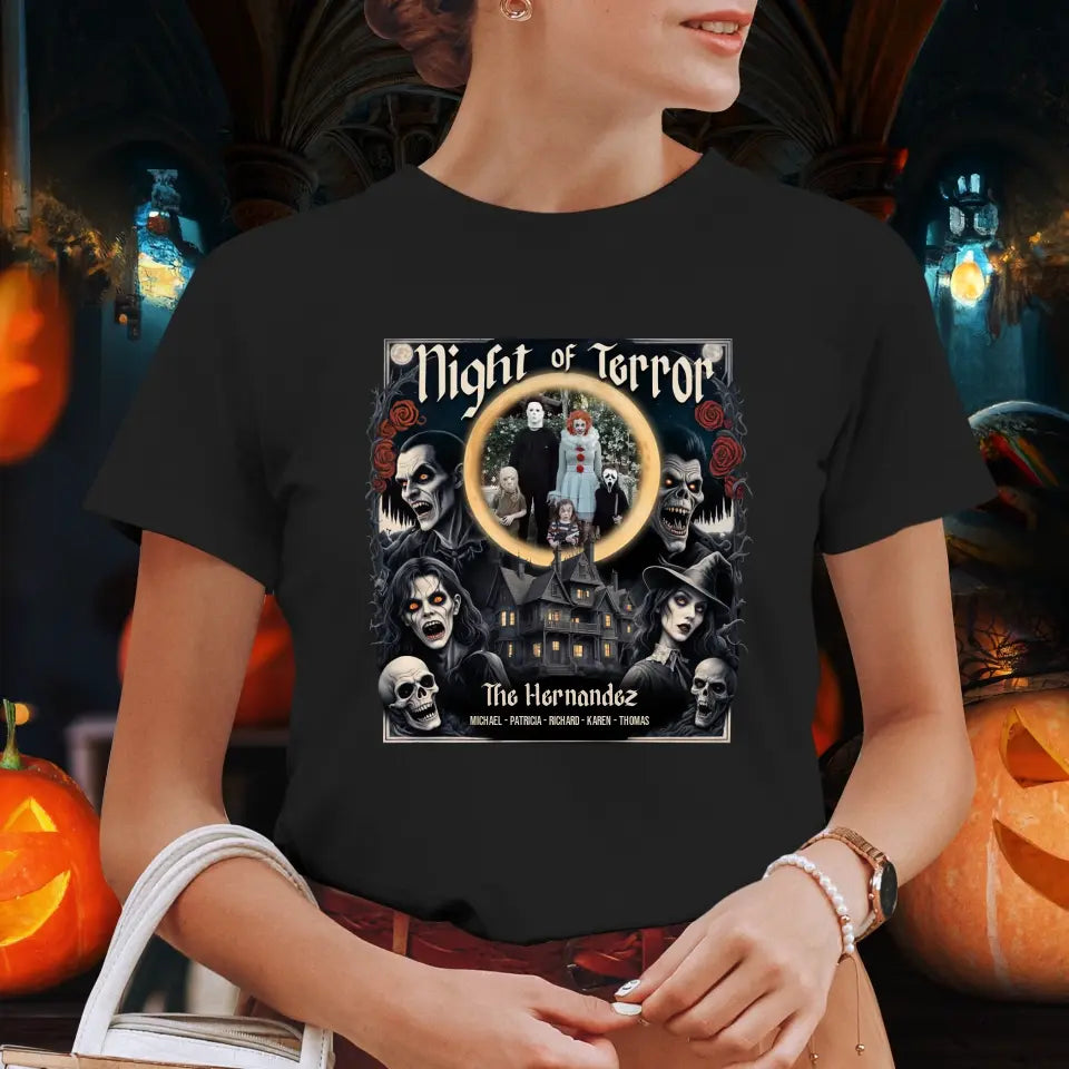 Night Of Terror - Custom Photo - Personalized Gifts For Family - T-shirt