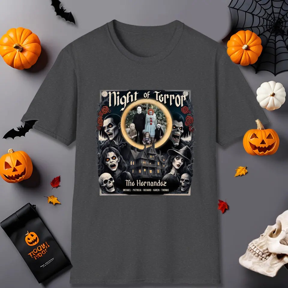 Night Of Terror - Custom Photo - Personalized Gifts For Family - T-shirt