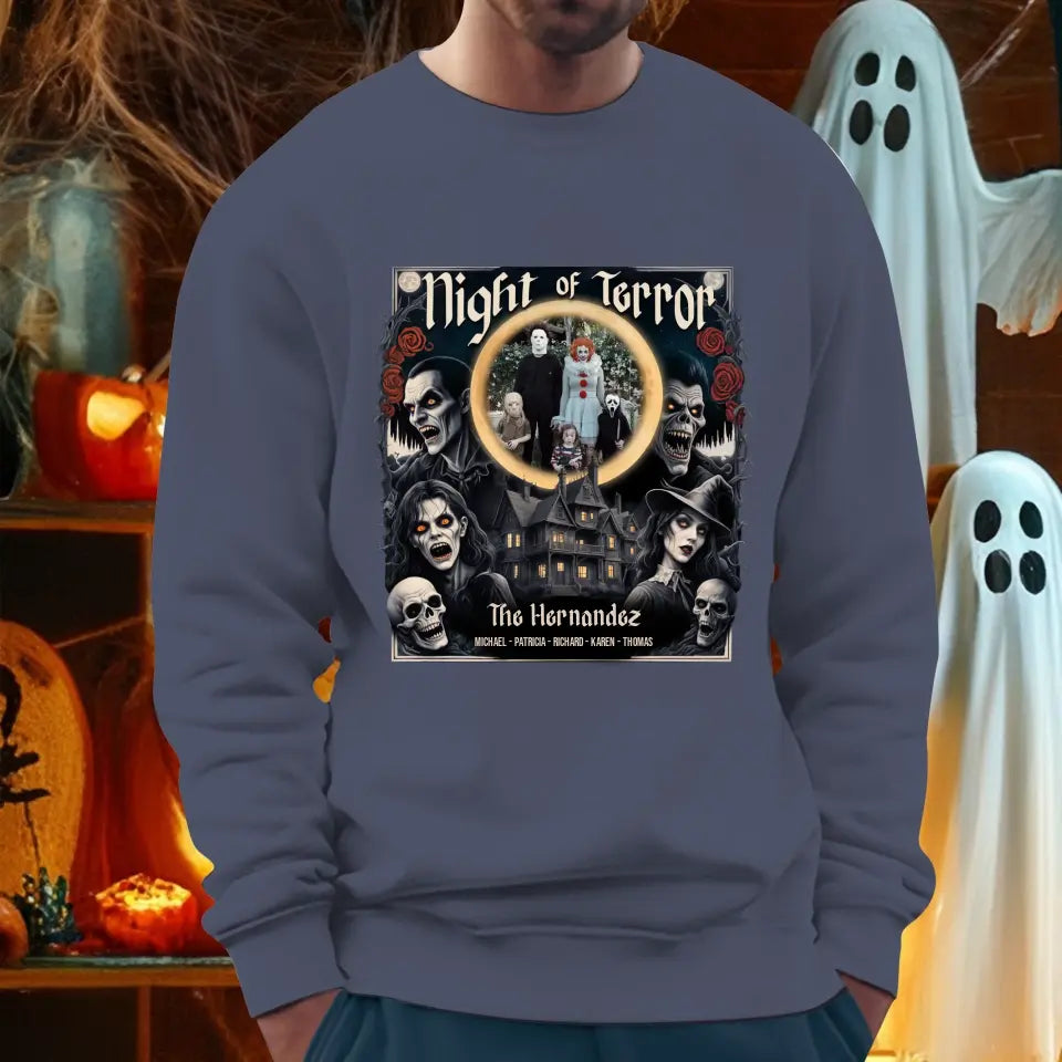 Night Of Terror - Custom Photo - Personalized Gifts For Family - T-shirt