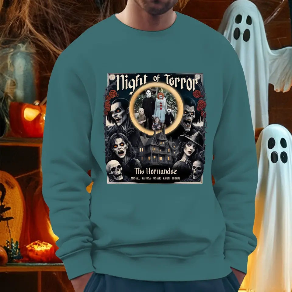 Night Of Terror - Custom Photo - Personalized Gifts For Family - T-shirt