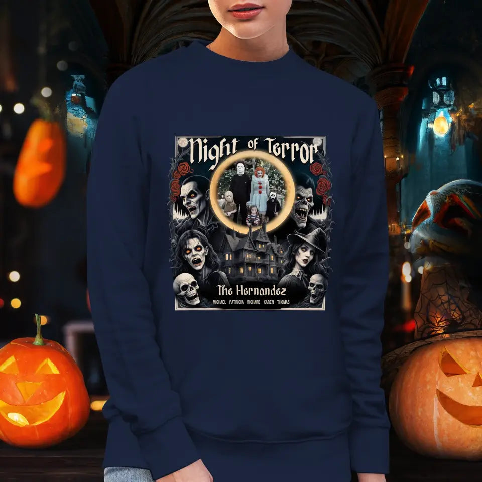 Night Of Terror - Custom Photo - Personalized Gifts For Family - T-shirt